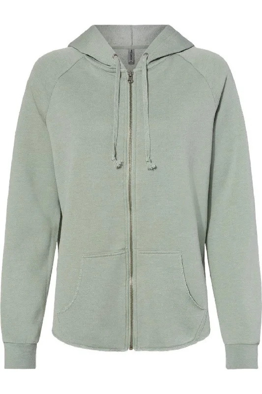 Independent Trading Co. Women´s California Wave Wash Full-Zip Hooded Sweatshirt