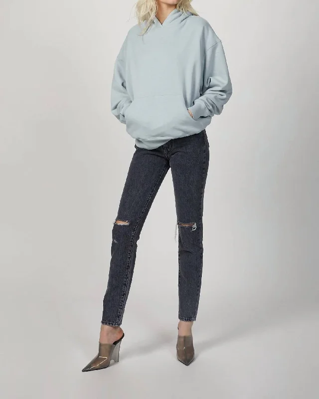 Oversized Hoodie In Pearl Blue