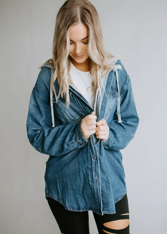 Weekend Loading Hooded Denim Shirt FINAL SALE