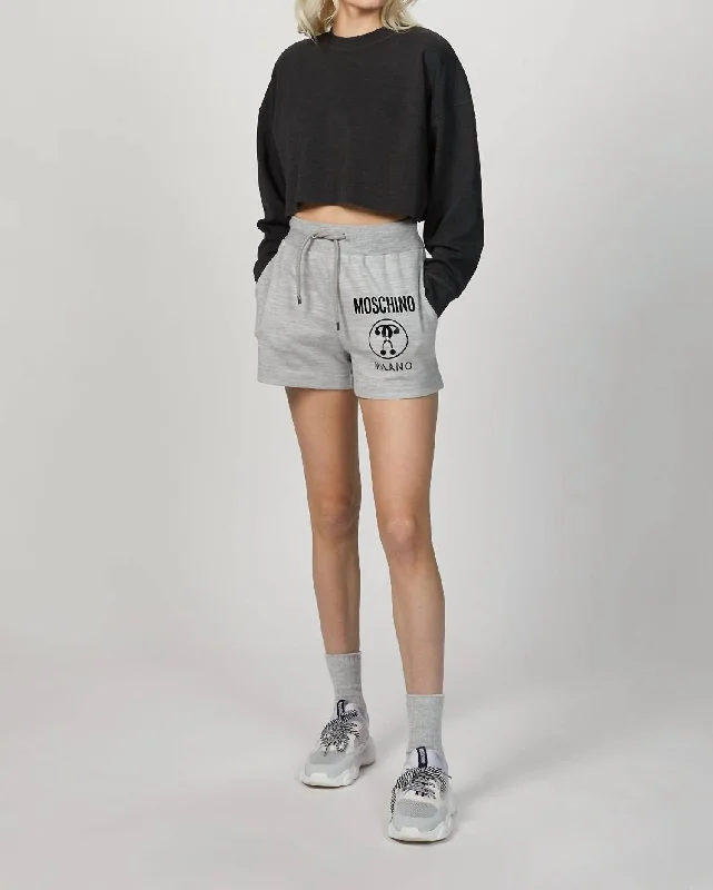 Cropped Sweatshirt In Black