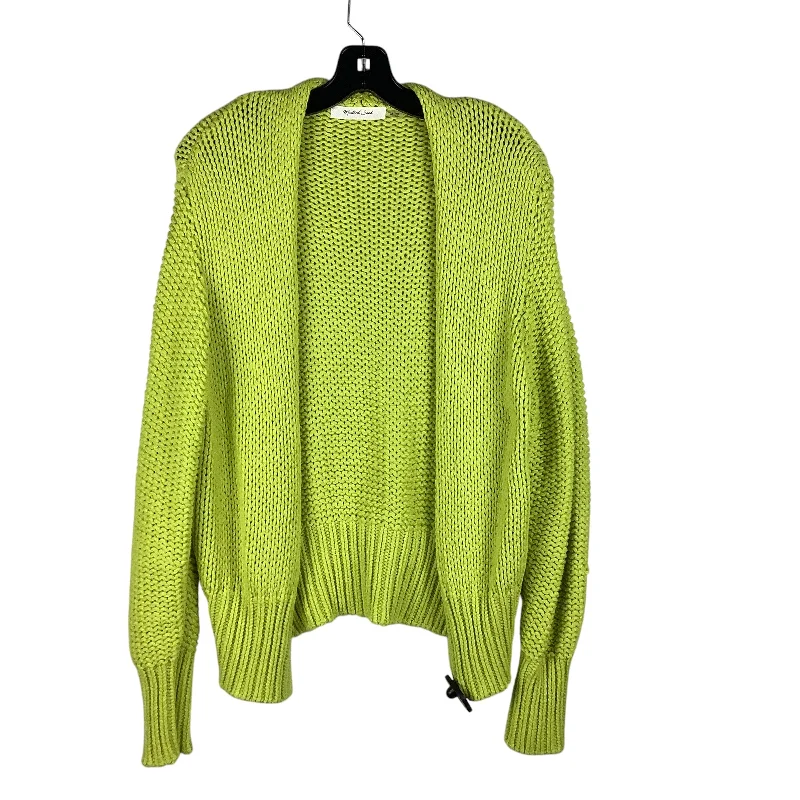 Sweater Cardigan By Mustard Seed In Yellow, Size: M