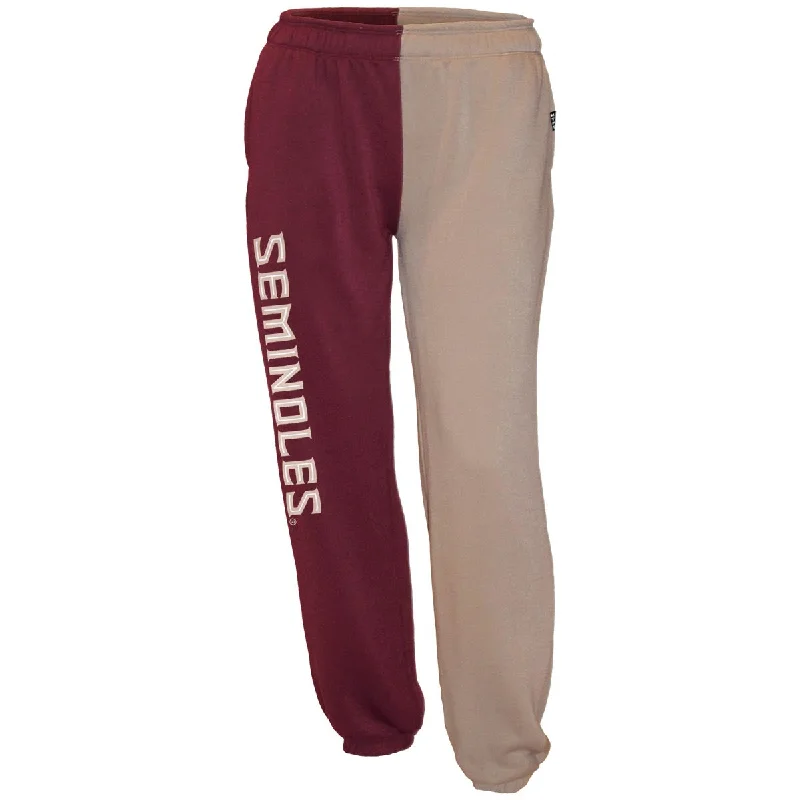 Hype & Vice Women's Seminoles Colorblock Pant - Garnet/Gold