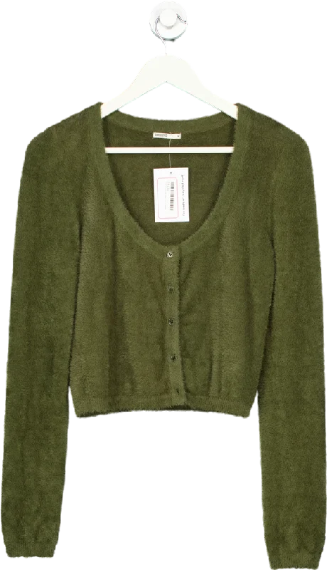 House of CB Green Fluffy Cardigan UK M