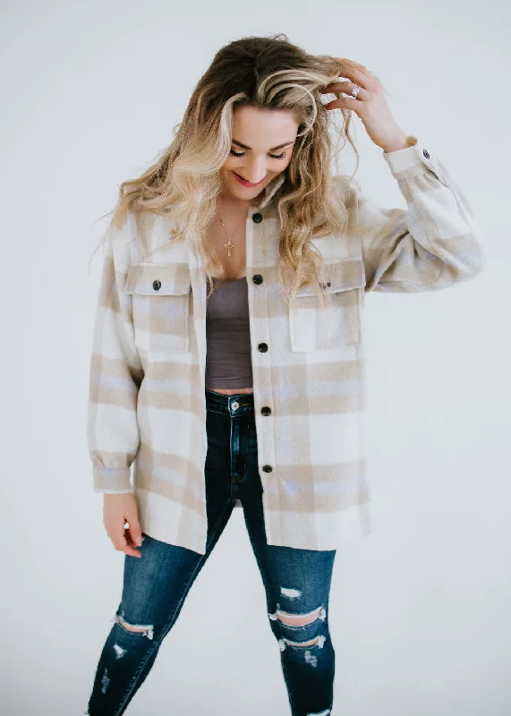 Muse Brushed Plaid Shacket