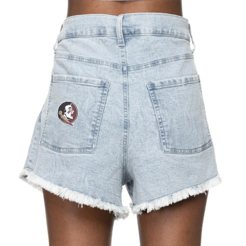 ZooZatz Women's Seminole Logo Jean Short - Denim