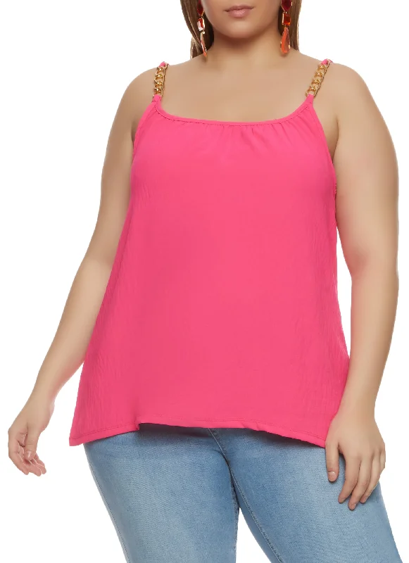 Plus Size Chain Strap Cami