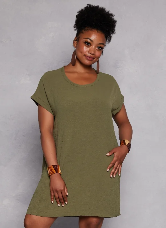 Plus Size Airy Shift Dress