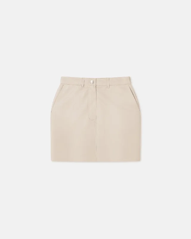 Miray - Okobor™ Alt-Leather Mini Skirt - Creme