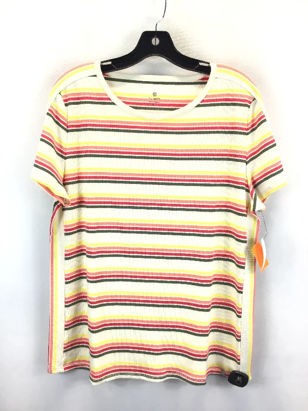 Top Short Sleeve Basic By Talbots In Striped Pattern, Size: Xl