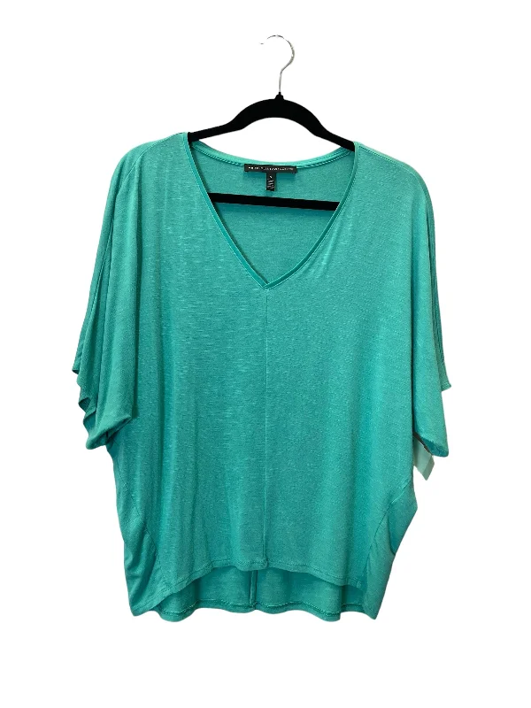 Top Short Sleeve Basic By White House Black Market In Aqua, Size: S