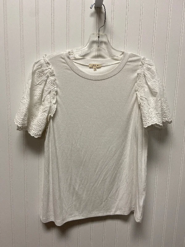 Top Short Sleeve By Jodifl In White, Size: S