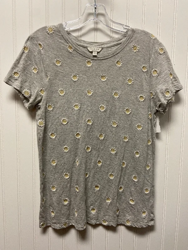 Top Short Sleeve By Lucky Brand In Grey, Size: M