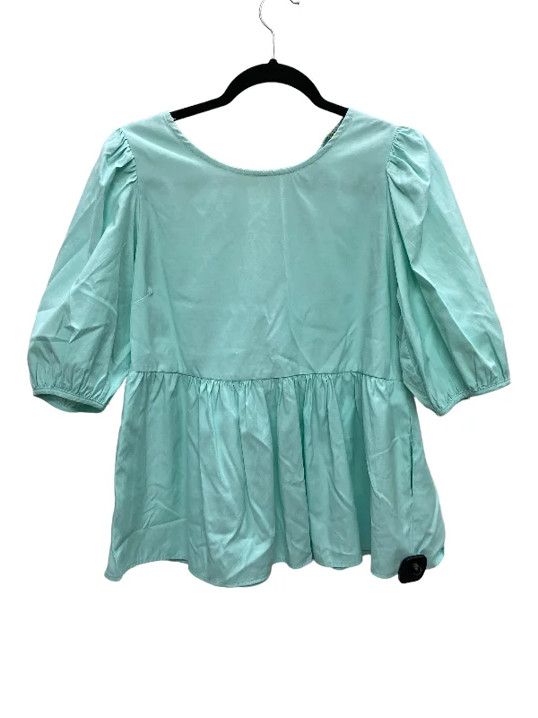 Top Short Sleeve By Umgee In Blue, Size: S