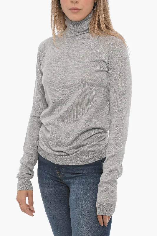 Armarium Virgin Wool Silk and Cashmere Turtle-neck Sweater