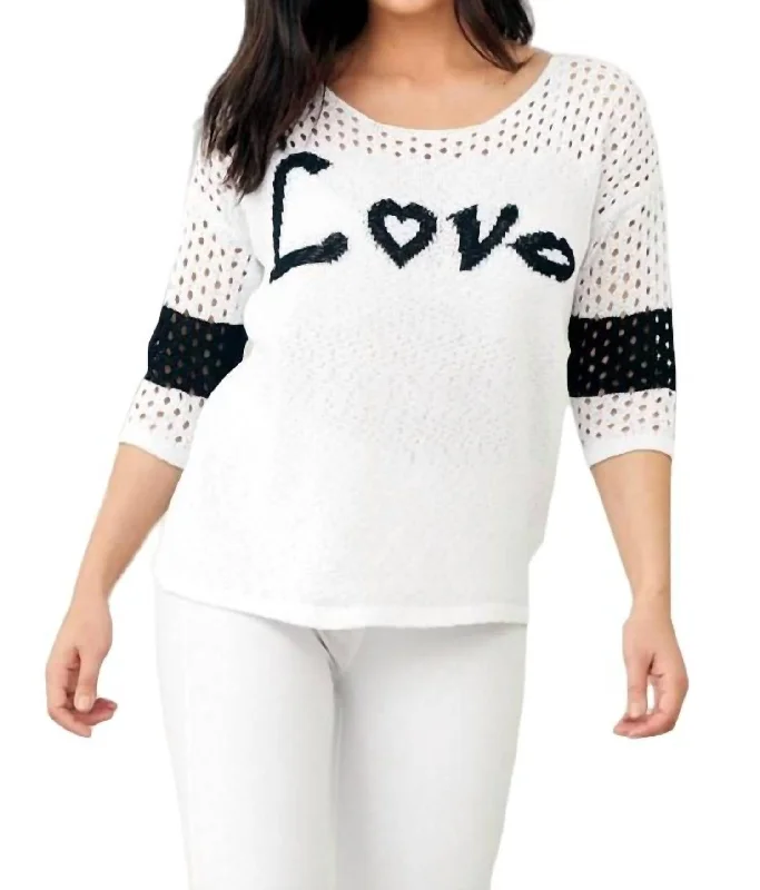 Crochet Love Crew In White