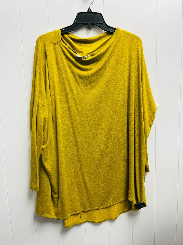 Top Long Sleeve By Bryn Walker In Yellow, Size: S