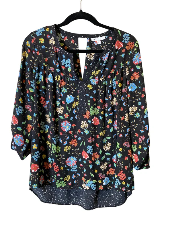 Top Long Sleeve By Dr2 In Floral Print, Size: S