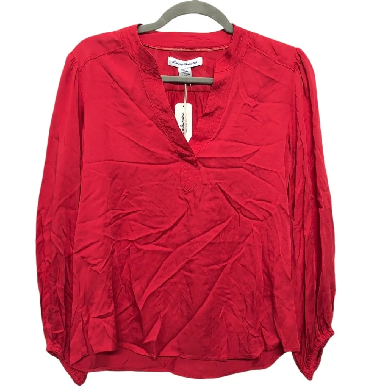 Top Long Sleeve By Tommy Bahama In Red, Size: Xs