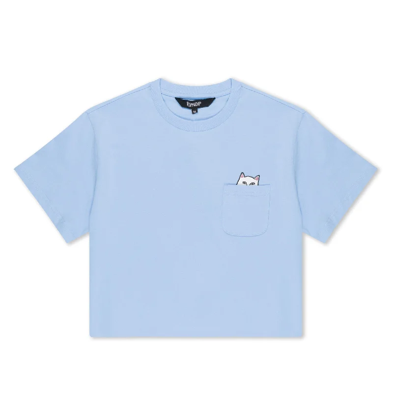 Lord Nermal Cropped Baby Pocket Tee (Light Blue)