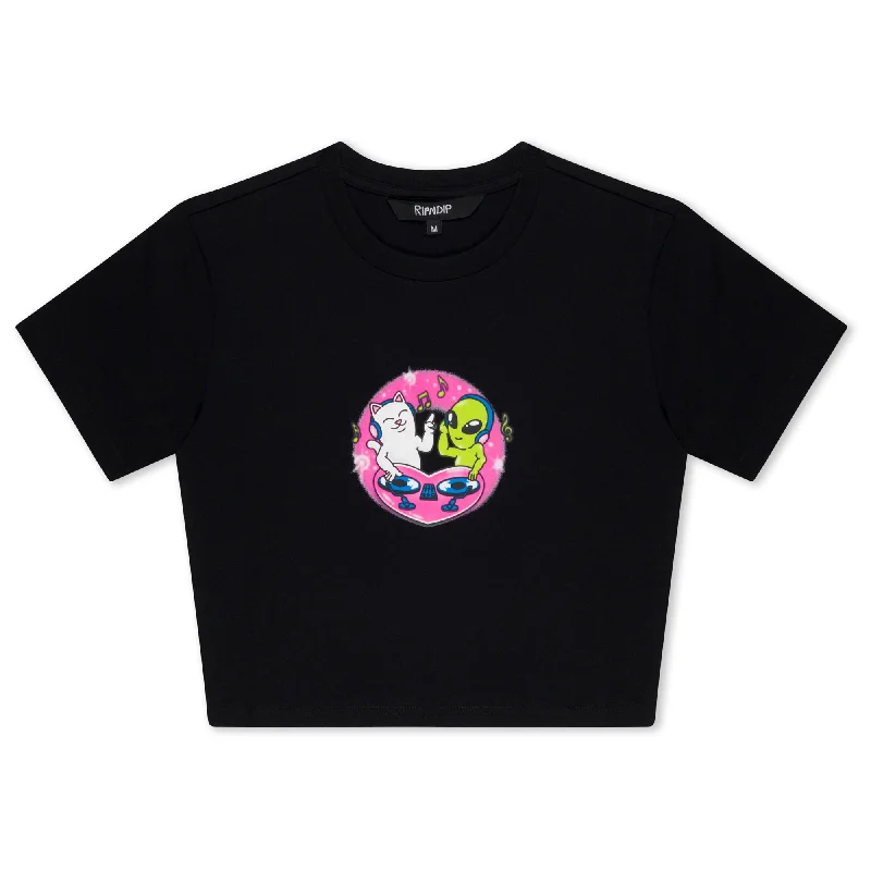 Love Is Ripndip Cropped Baby Tee (Black)