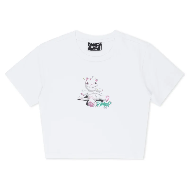 Travis Cropped Baby Tee (White)