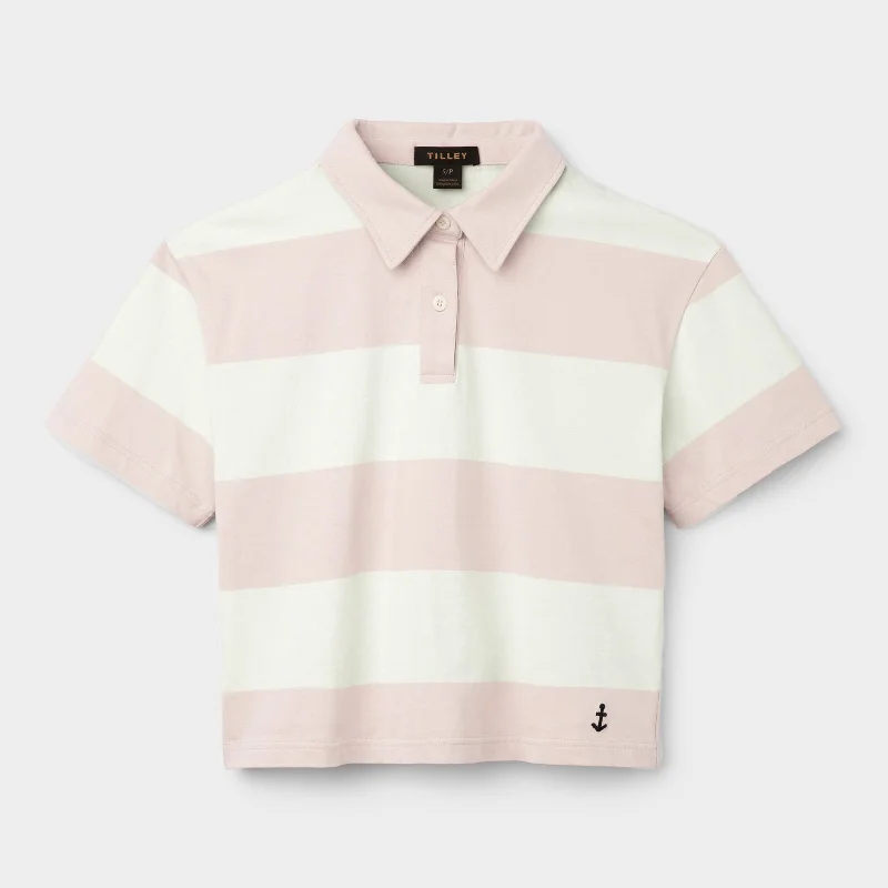 Stripe Marine Cropped Polo